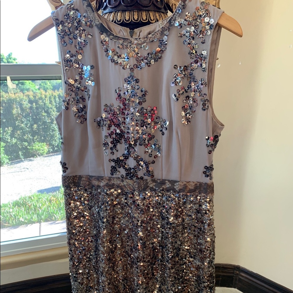 Sleeveless Sequined Dress
